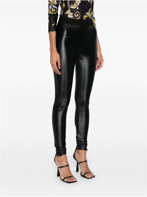Leggings donna nero lucido Versace jeans Couture | 78HAC101J0062899